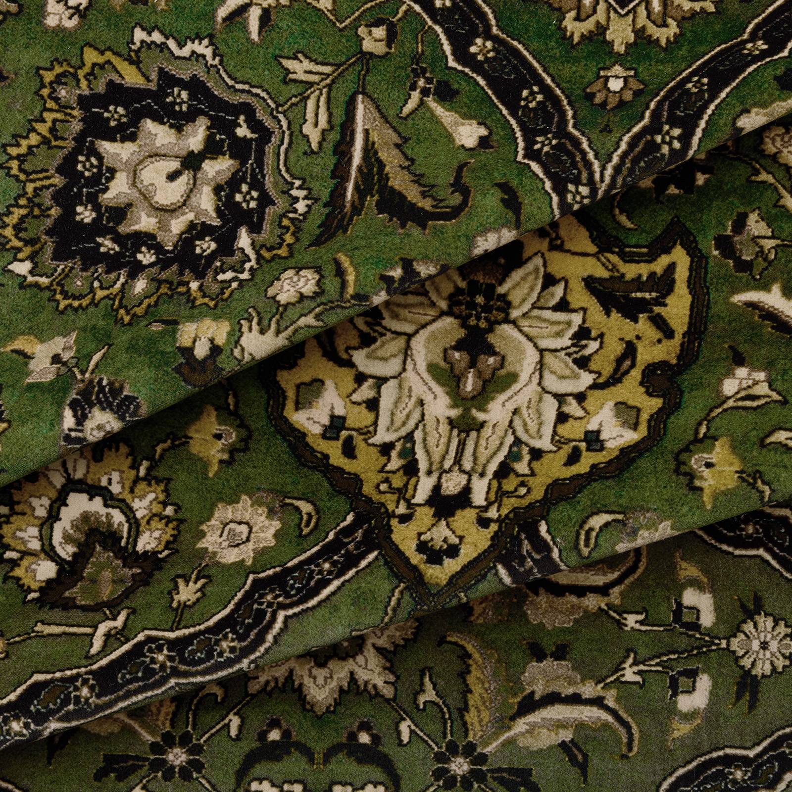ZANJAN Velvet Curtain - Juniper Green