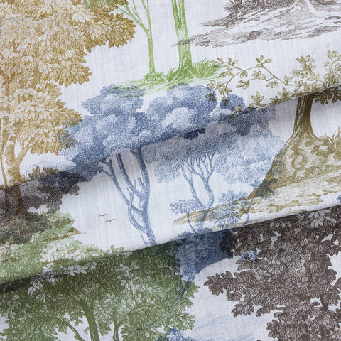 DENDROPHILIA Cotton Linen Curtain - Delphinium secondary image