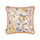 HOLLYHOCKS Cotton Linen Medium Fringed Cushion - Flax
