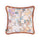 HOLLYHOCKS Cotton Linen Medium Fringed Cushion - Prairie
