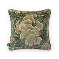 TRAMETES Velvet Medium Piped Cushion - Hosta