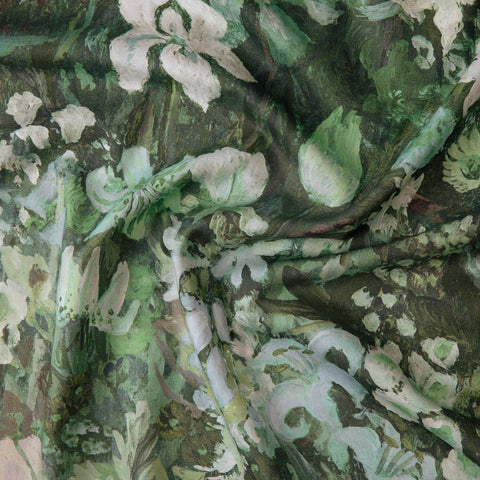 FLORIBUNDA MAGNA Cotton Linen Curtain - Verde secondary image