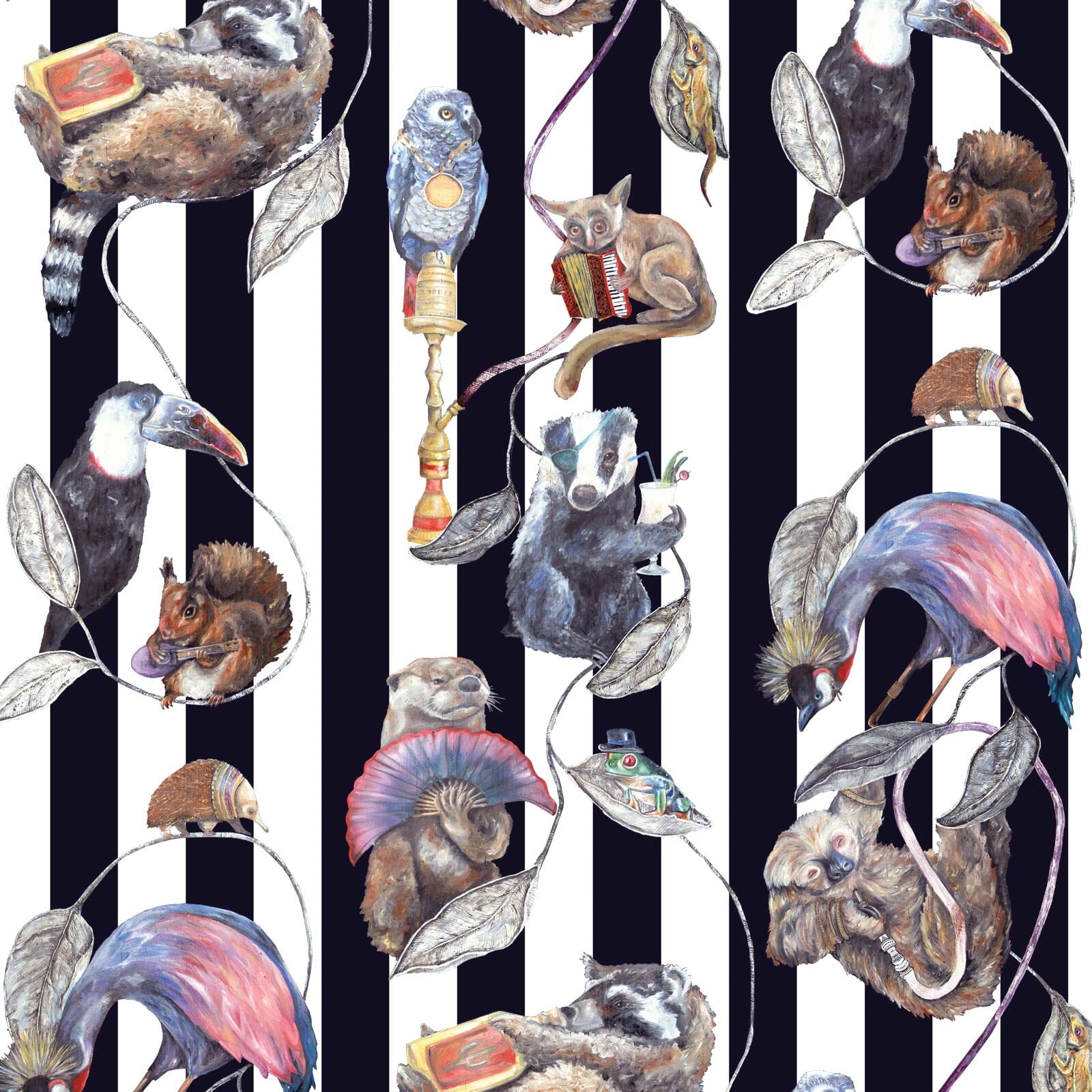 HACKNEY EMPIRE Wallpaper - Midnight Stripe