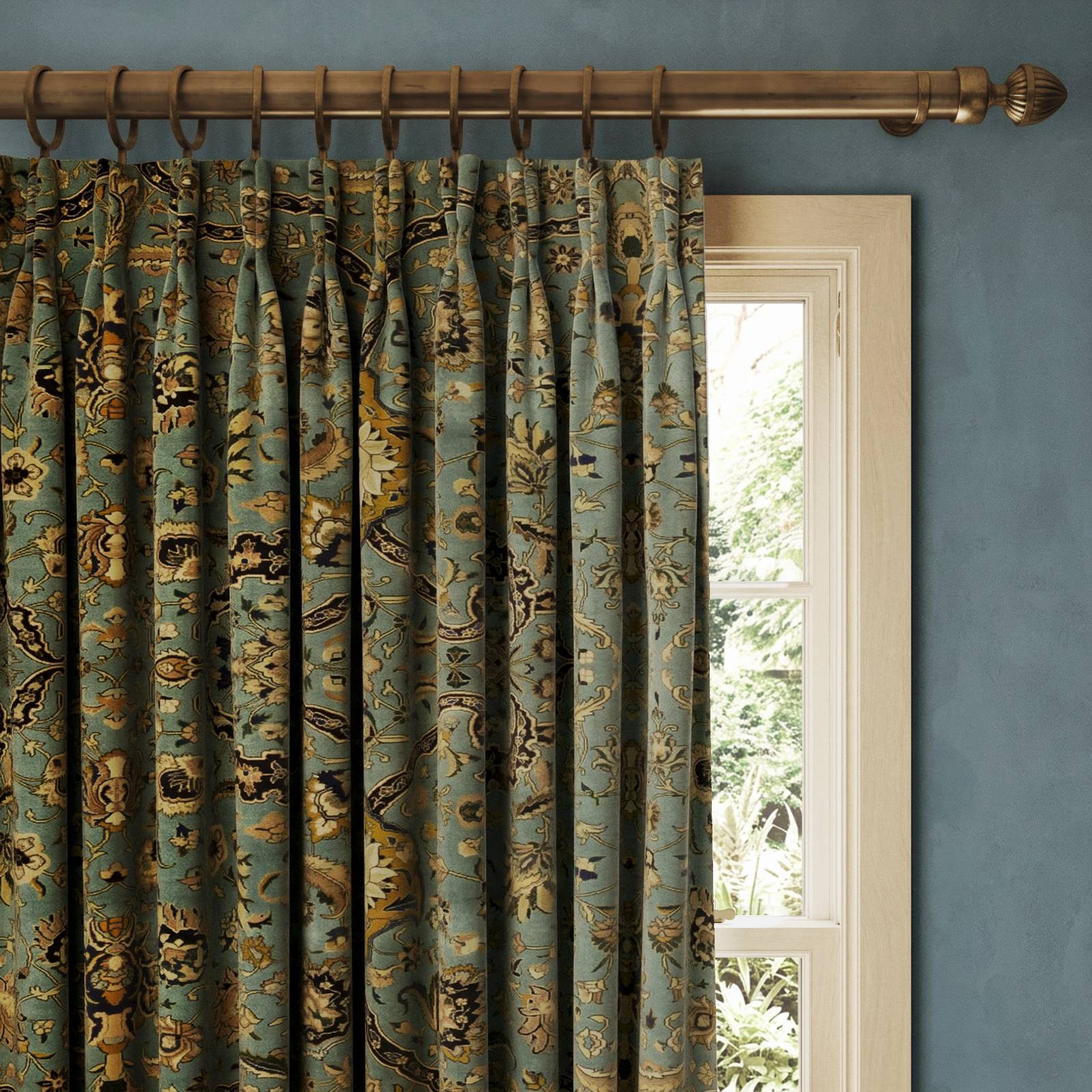ZANJAN Velvet Curtain - Sapphire