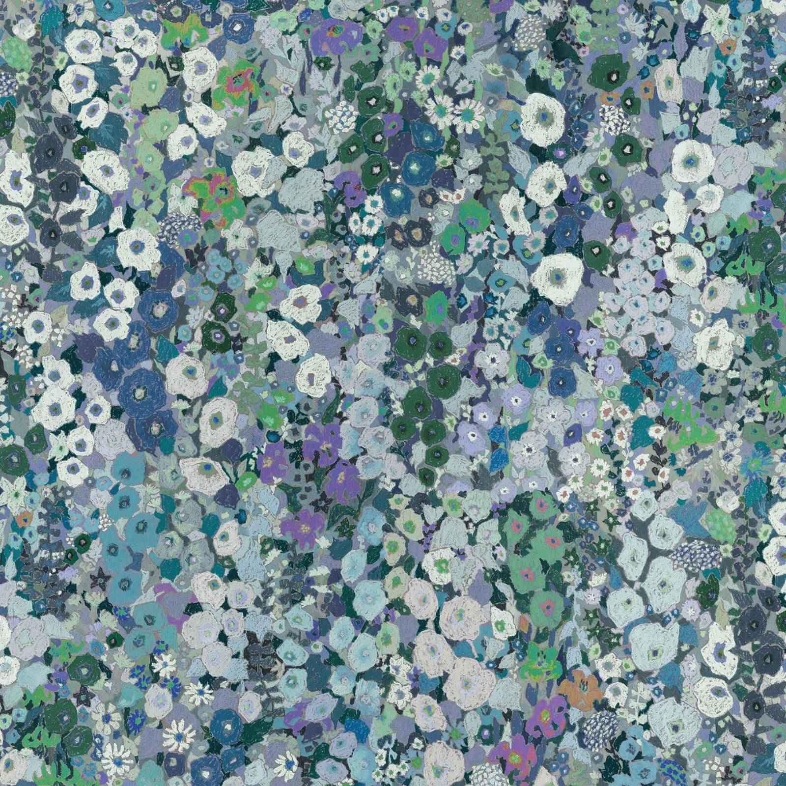 HOLLYHOCKS Wallpaper - Dew