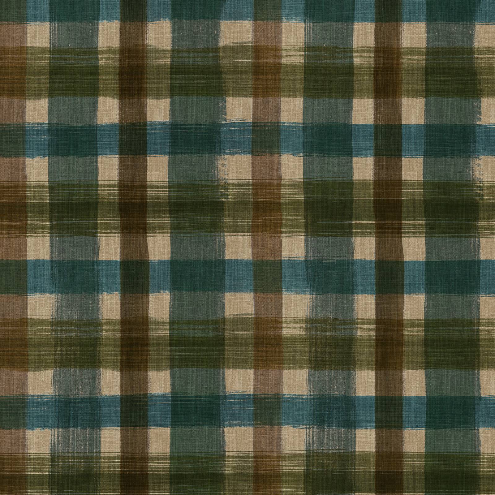 LONDON FIELDS CHECK Wallpaper - Cerulean