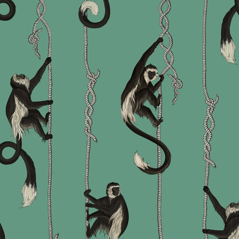TROOP Wallpaper - Parakeet Green Sample